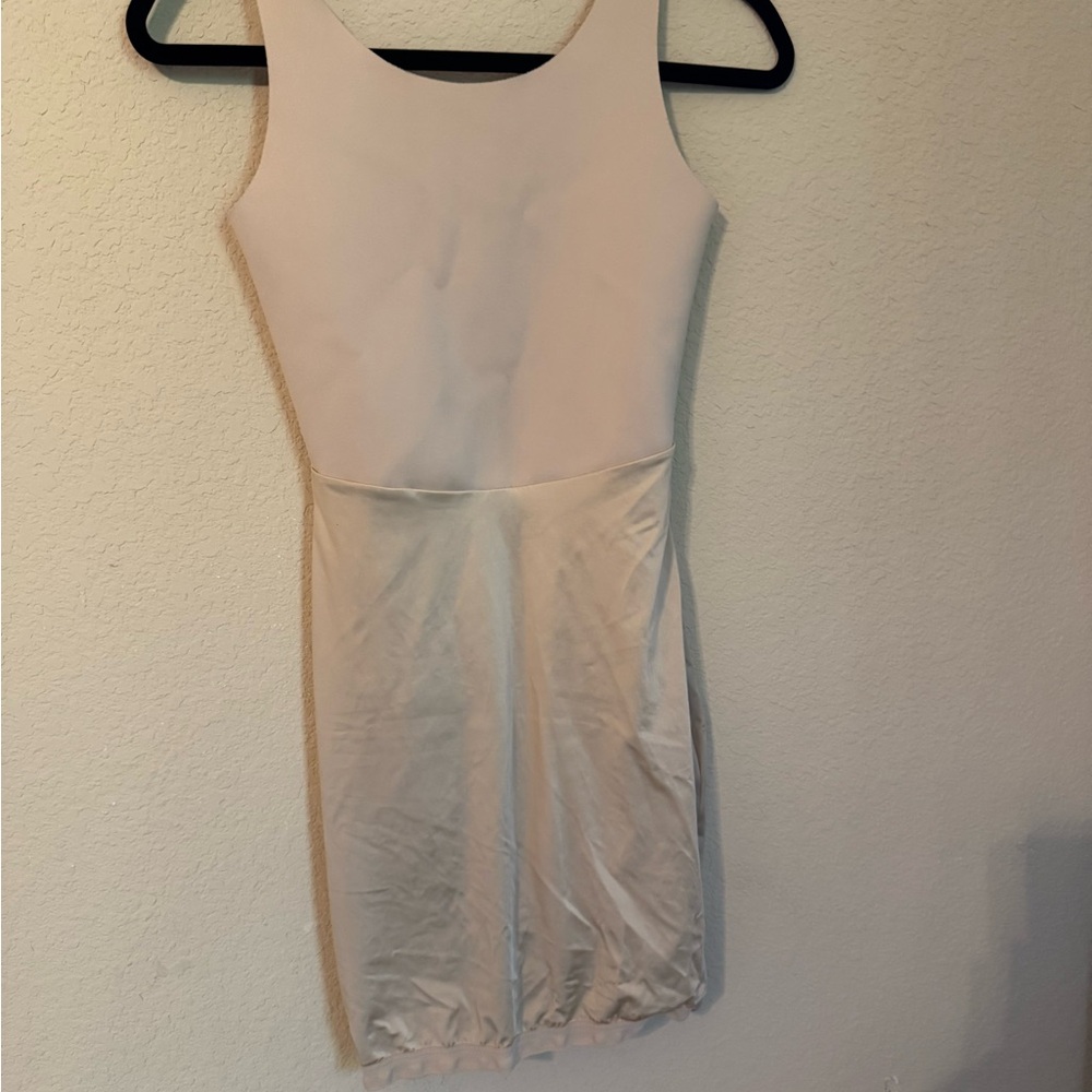 Elegant Cream Sleeveless Dress